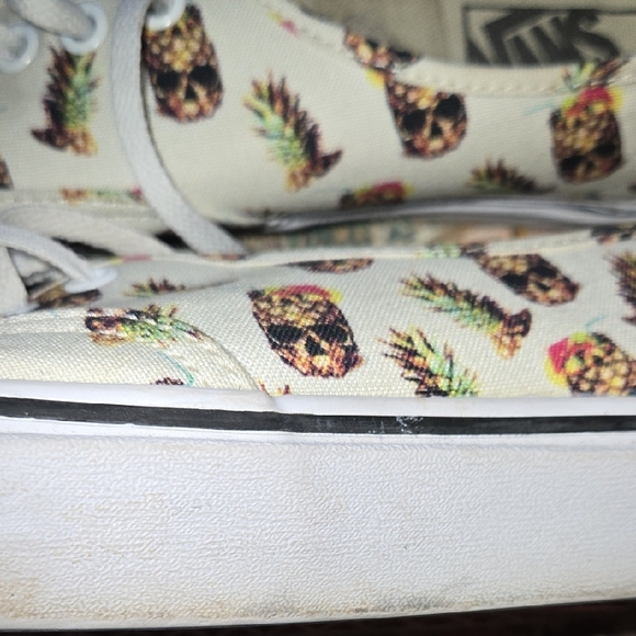 White Sneakers with Pineapple Print - Picture 6 of 12